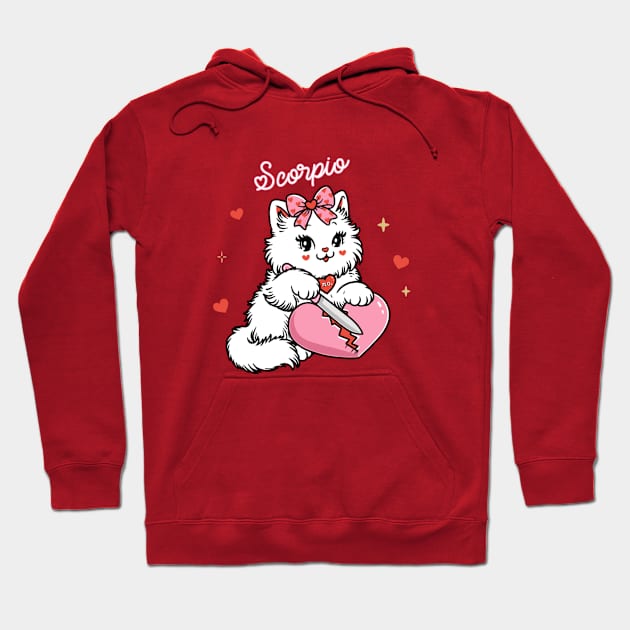 Scorpio Sassy Valentines Kitty Hoodie by moonstruck crystals